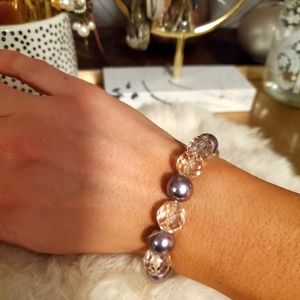Purple & Clear Bracelet